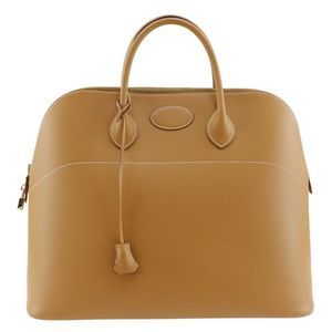 Hermes Bolide 45 Ardennes Camel/gold Hardware □J Unisex Boston Bag